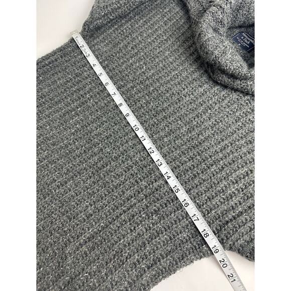 Abercrombie & Fitch Size Medium Gray Turtleneck Tunic Sweater Wool Blend Women's - Picture 7 of 11